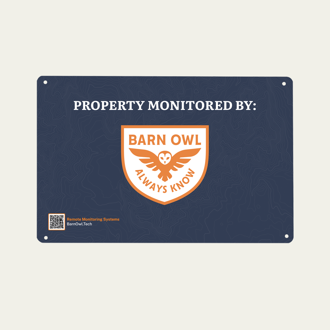 Barn Owl Security Sign Barn Owl Tech