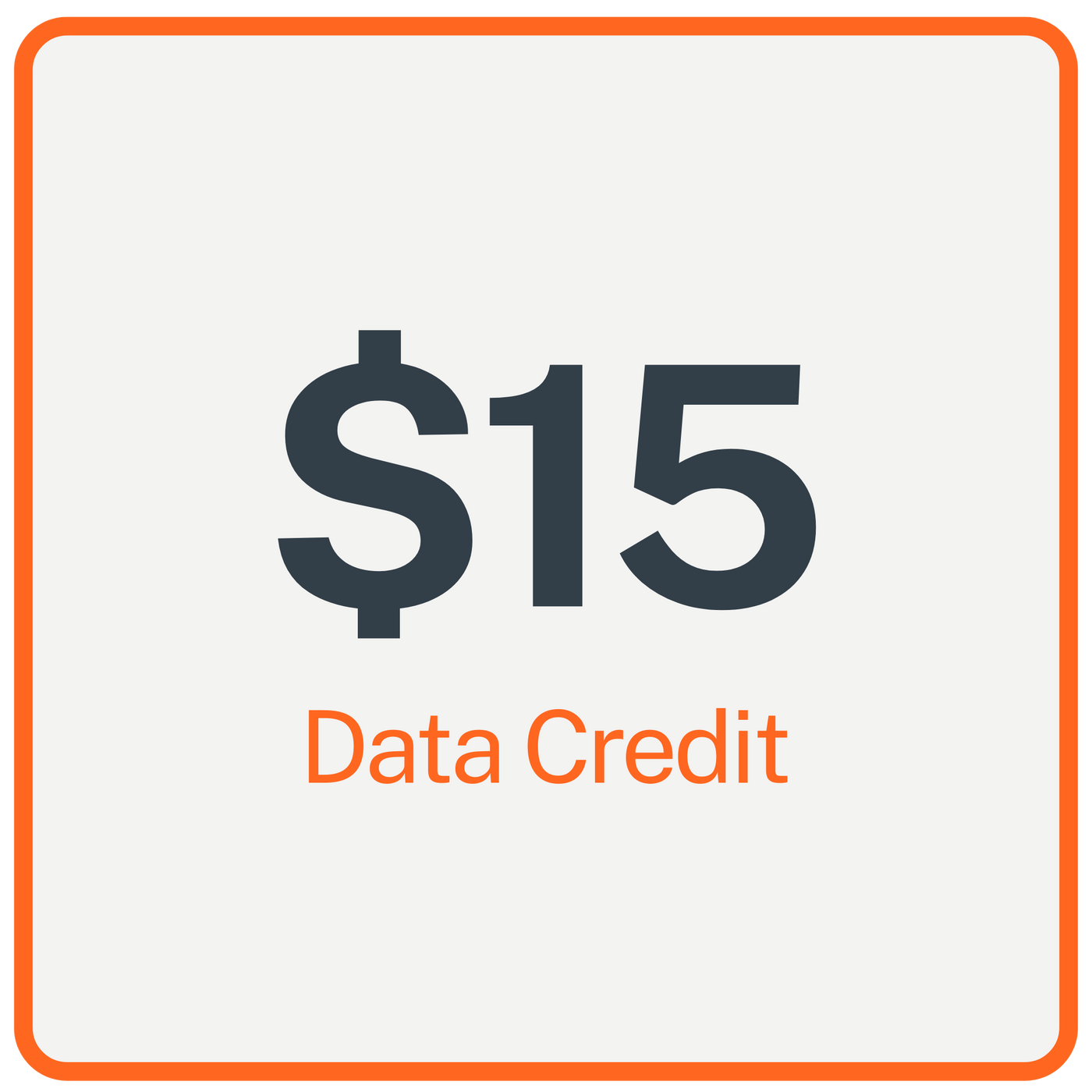 $15 Data Credit