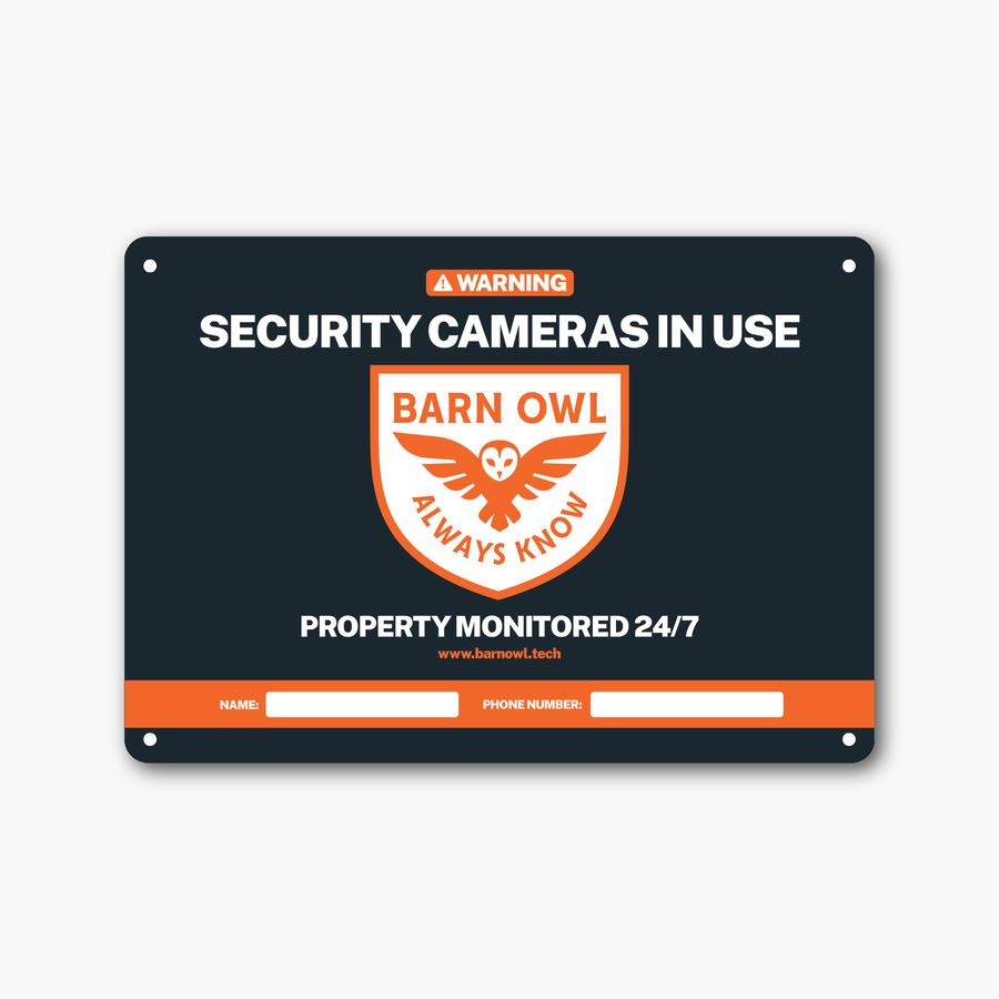 Barn Owl Security Sign