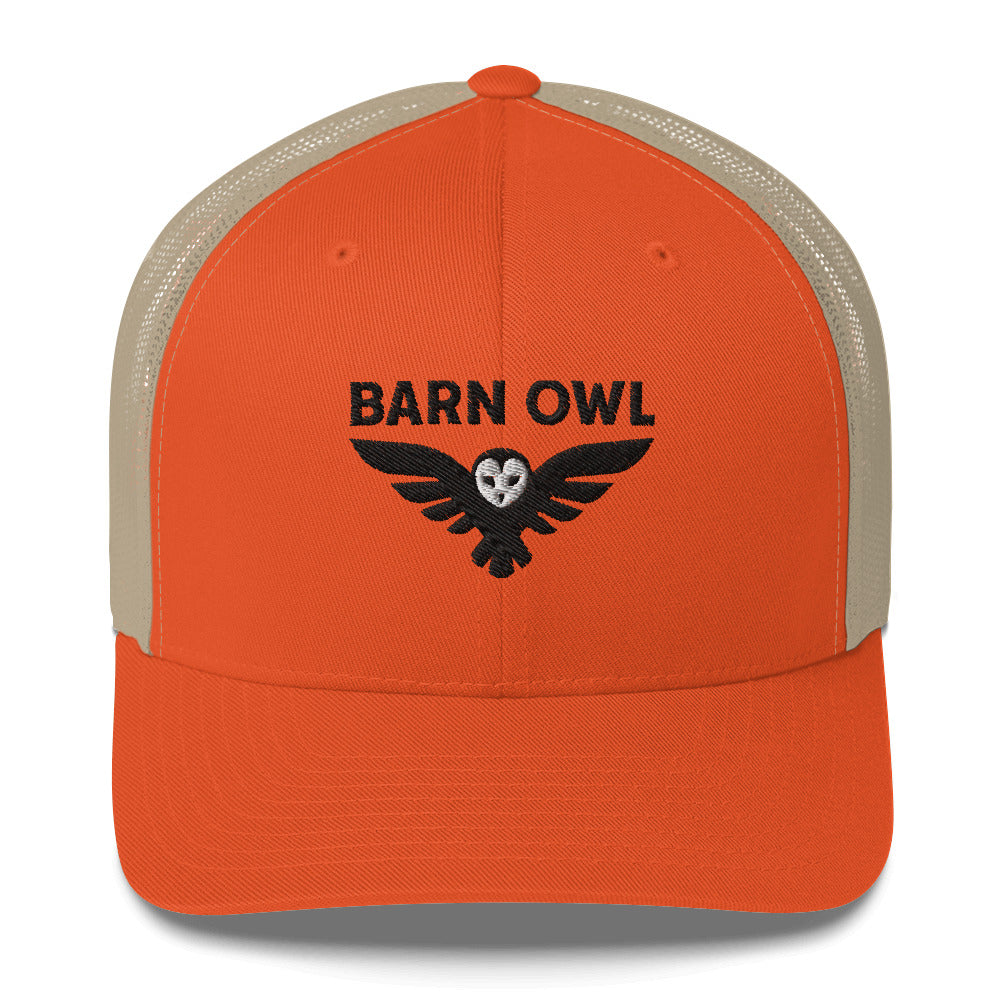 Barn Owl Trucker Cap - Black Logo