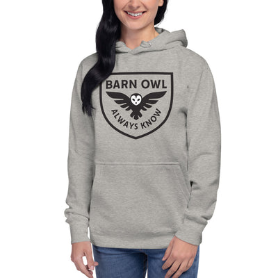 Barn Owl Unisex Hoodie - Badge Logo