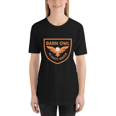 Barn Owl Unisex T-Shirt - Badge Logo